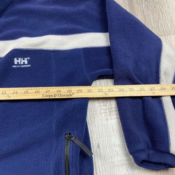 Vintage Helly Hansen Jacket Mens Small Blue White Full Zip Fleece Sweater‎ - Picture 7 of 12